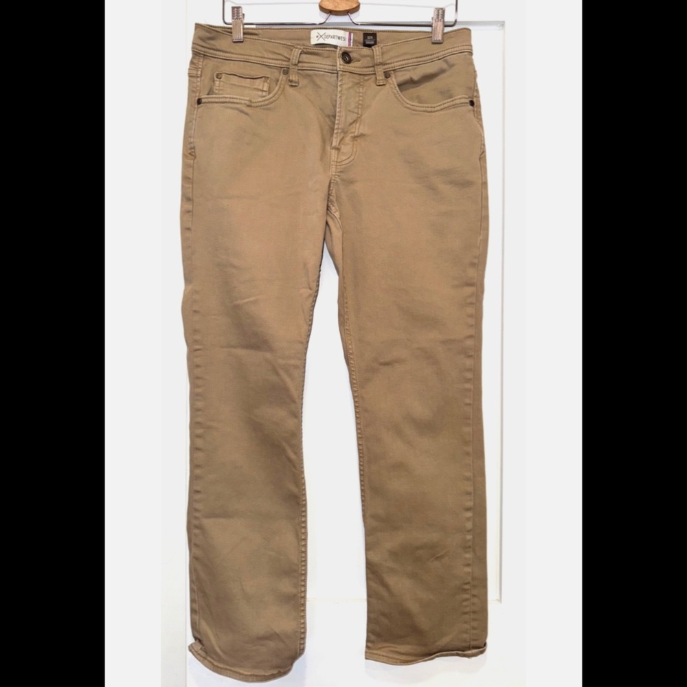 Men’s Departwest Straight Stretch Seeker Tan Khaki Pants Size W32 x L29